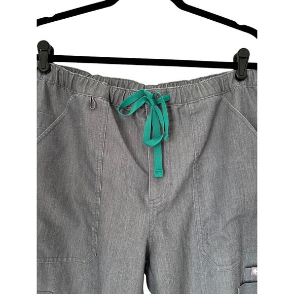 Figs Technical Collection Pants Mens M Cairo Gray Cargo Scrub Drawstring Bottoms - Picture 2 of 12